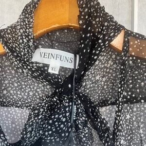 VEINFUNS Silk black and white dress from StyleWe Size XL